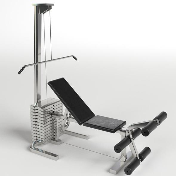 Gym Equipment - Pectoral and leg bench machine - 3DOcean Item for Sale