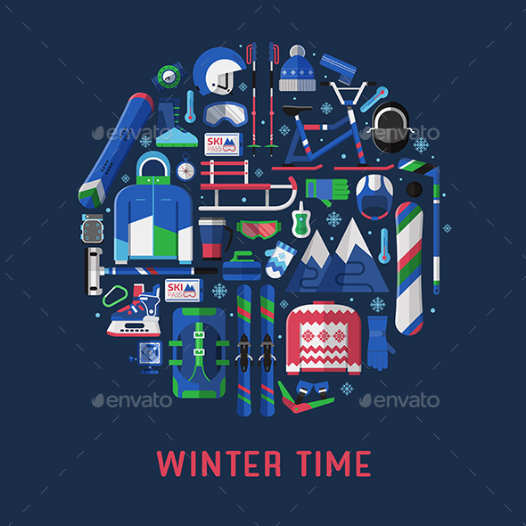 Winter Time Background - Sports/Activity Conceptual