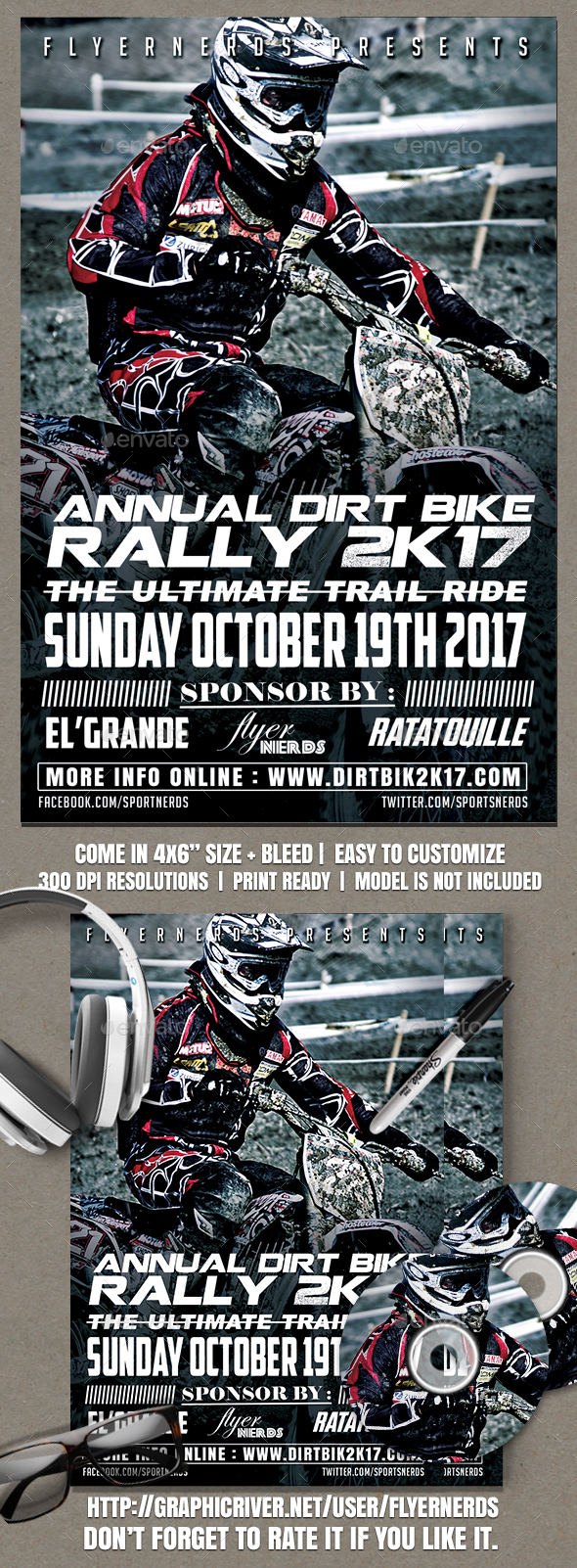 Dirt Bike 2K17 Championships Sports Flyer - Sports Events