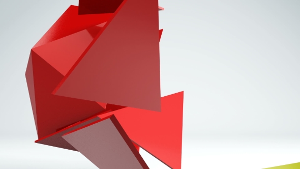 Motion Graphics of 3d Abstract Geometric Shape Transformation Background