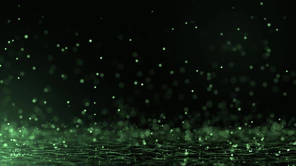 Green Particle Bounce Animation