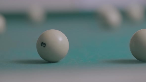 Striking a Billiard Ball with a Cue Close Up alt