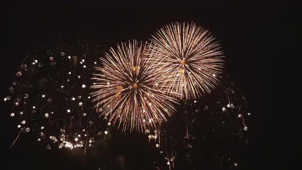 Abstract colorful holiday fireworks background Celebration on New Year's