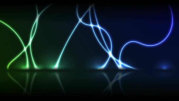 Neon Curved Abstract Lines