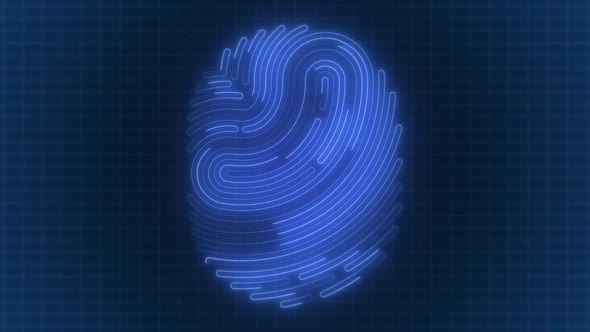 Digital Biometric Fingerprint Motion Background alt