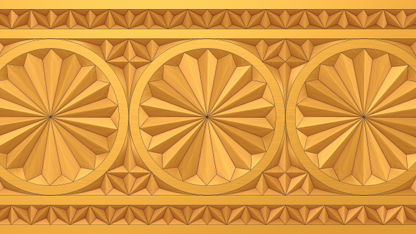 Wooden Board with Carved National Ornaments alt