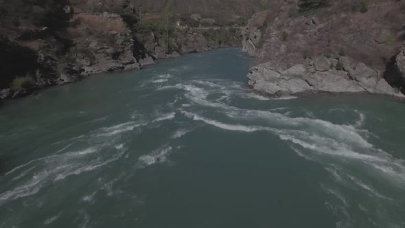 River rapids aerial footage
