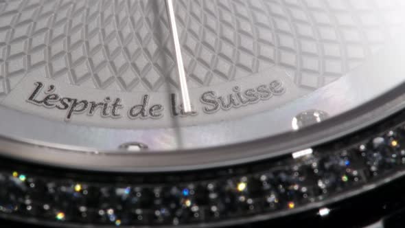 Closeup View of Luxury Swiss Women Watch alt