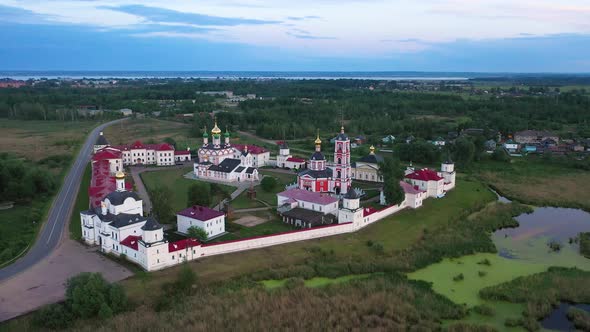 Aerial View of Trinity-Sergius Varnitsky Monastery in Rostov Russia