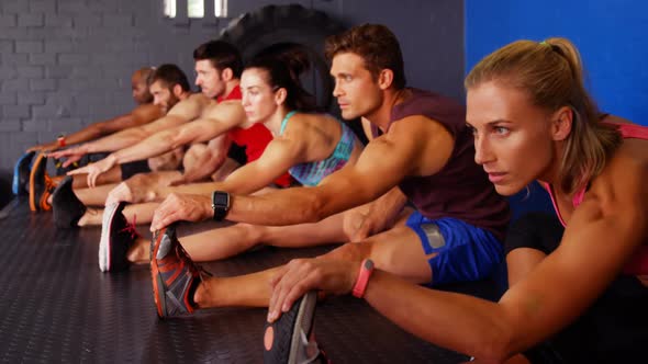 Group of people exercising alt