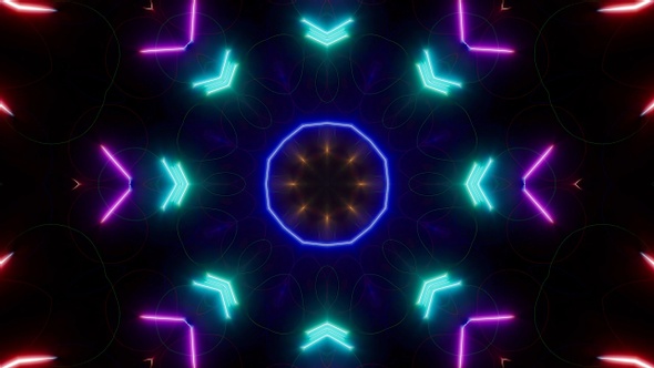 Multi Colored Light Beam Kaleidoscope Vj Background Loop 4K 04, Motion ...