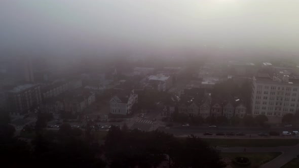 Beautiful Aerial View of the Cloudy San Francisco alt