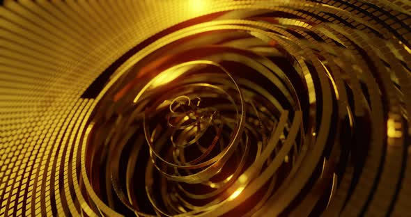 Golden Rings Abstract Background 