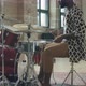 Black Drummer Playing Music in Loft Studio - VideoHive Item for Sale