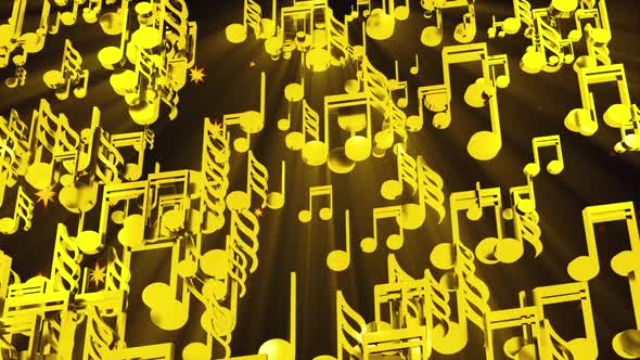 Gold Music Notes alt
