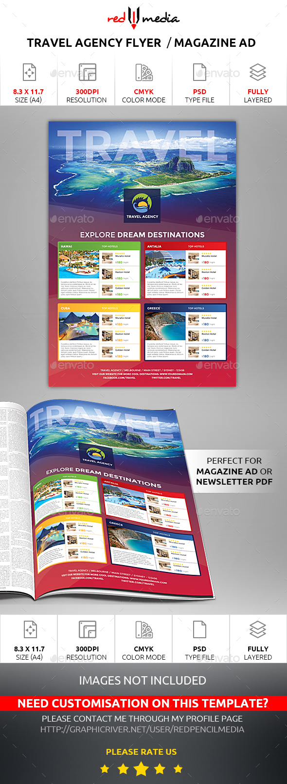 Travel Agency Flyer / Magazine AD - Commerce Flyers