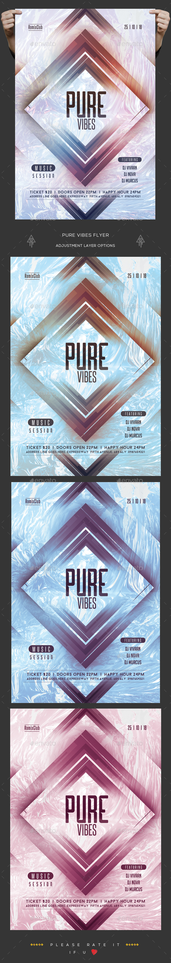 Pure Vibes Flyer - Clubs & Parties Events