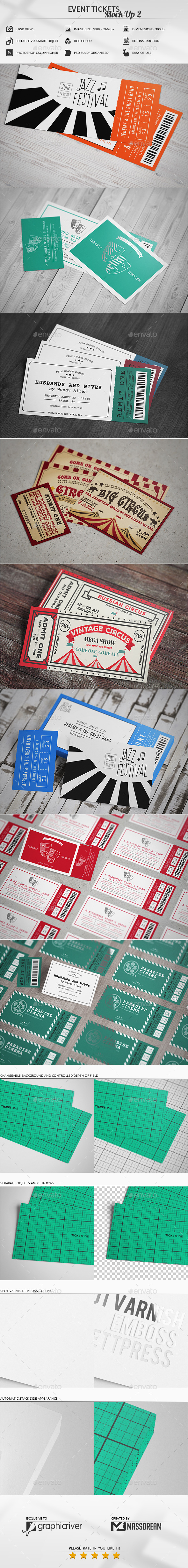 Download Event Tickets Mock-Up 2 by MassDream | GraphicRiver