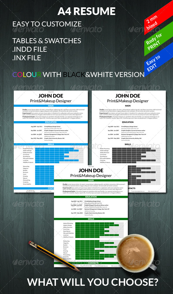 A4 Resume - Resumes Stationery