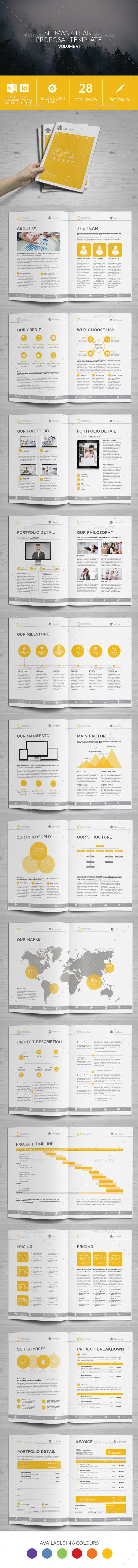 Sleman Clean Proposal Template Volume 6 - Proposals & Invoices Stationery