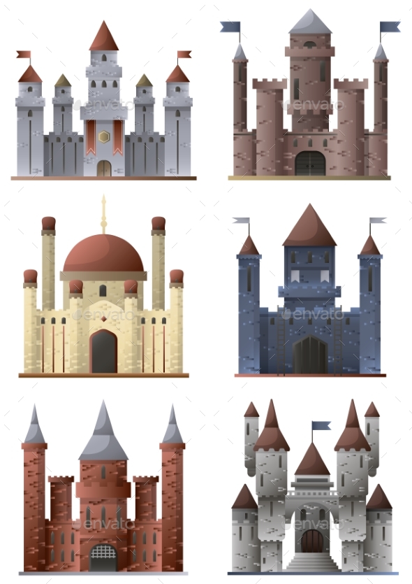 Set of Towers and Castles - Buildings Objects