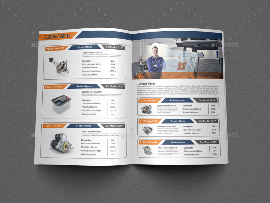 Auto Parts Catalog Brochure Bundle Template Vol.2, Print Templates