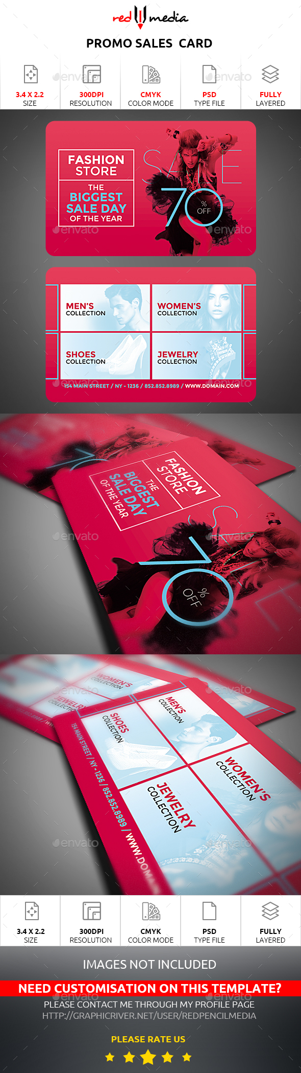 Promo Sales Card - Cards & Invites Print Templates