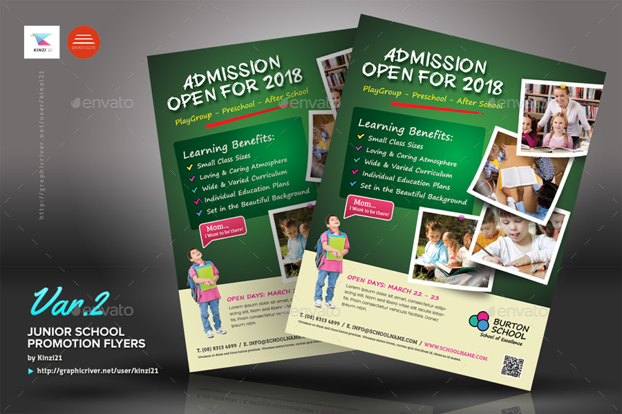 junior school promotion flyers by kinzi21 graphicriver