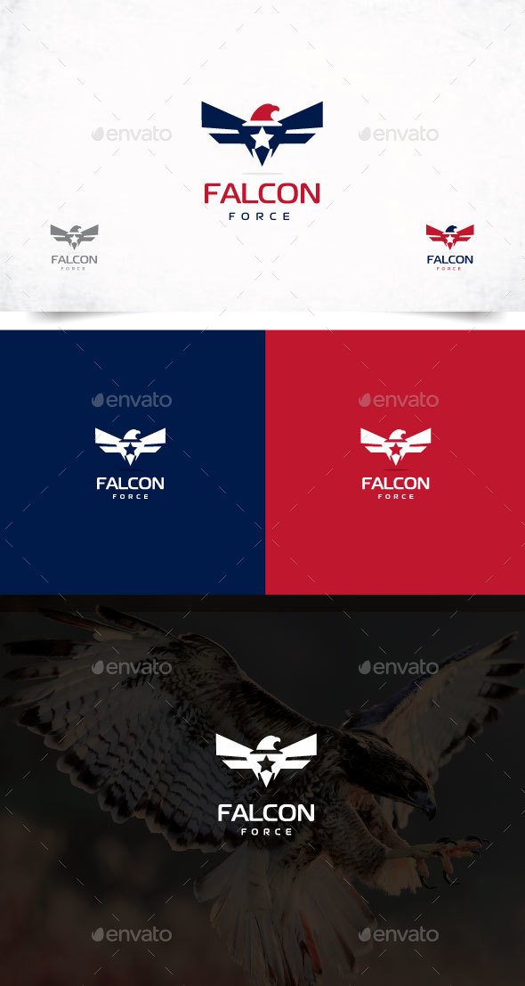 Falcon Logo, Eagle logo design - Animals Logo Templates