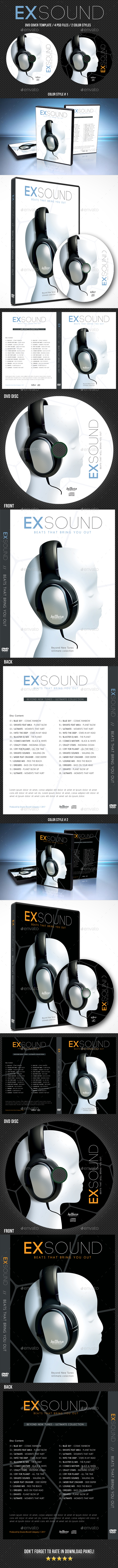 Exsound DVD Cover Template V3 - CD & DVD Artwork Print Templates