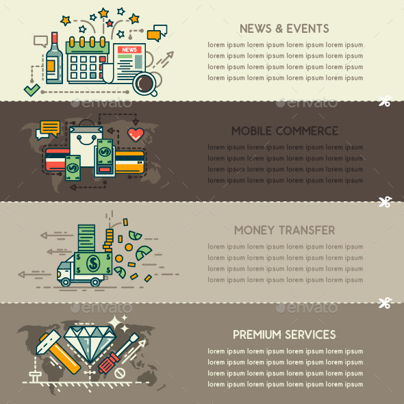 Set Eighteen of Business Banners - Concepts Business