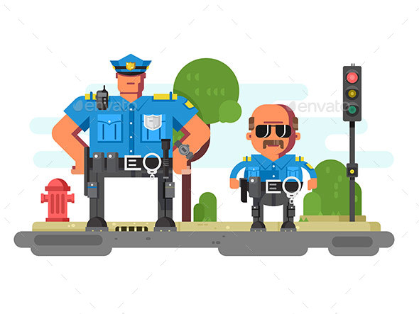Police Companions Characters - People Characters