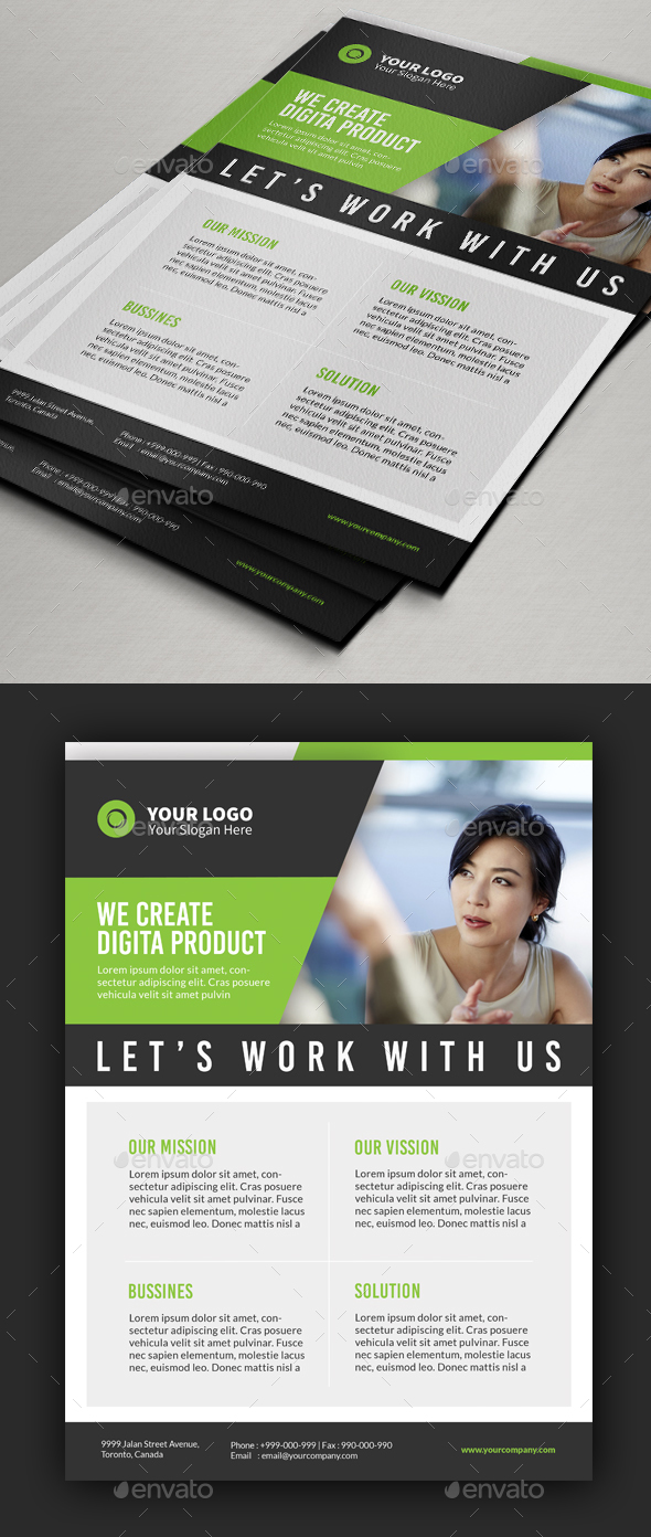 Multipurpose Green Theme Flyer - Corporate Brochures