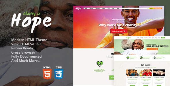 Hope | Non-Profit, Charity & Donations Site Template