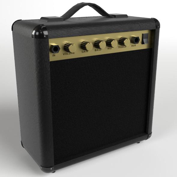 Guitar Amplifier (PBR, UV-textured) - 3DOcean Item for Sale
