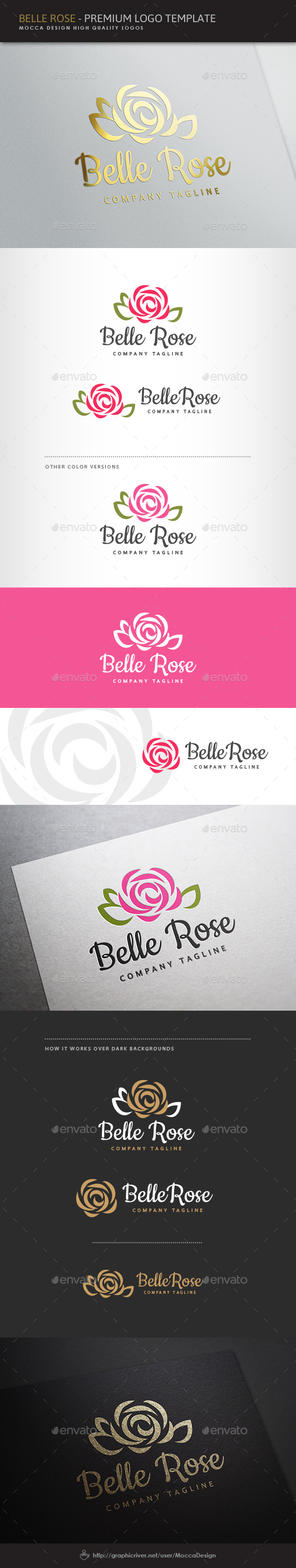 Belle Rose Logo - Nature Logo Templates