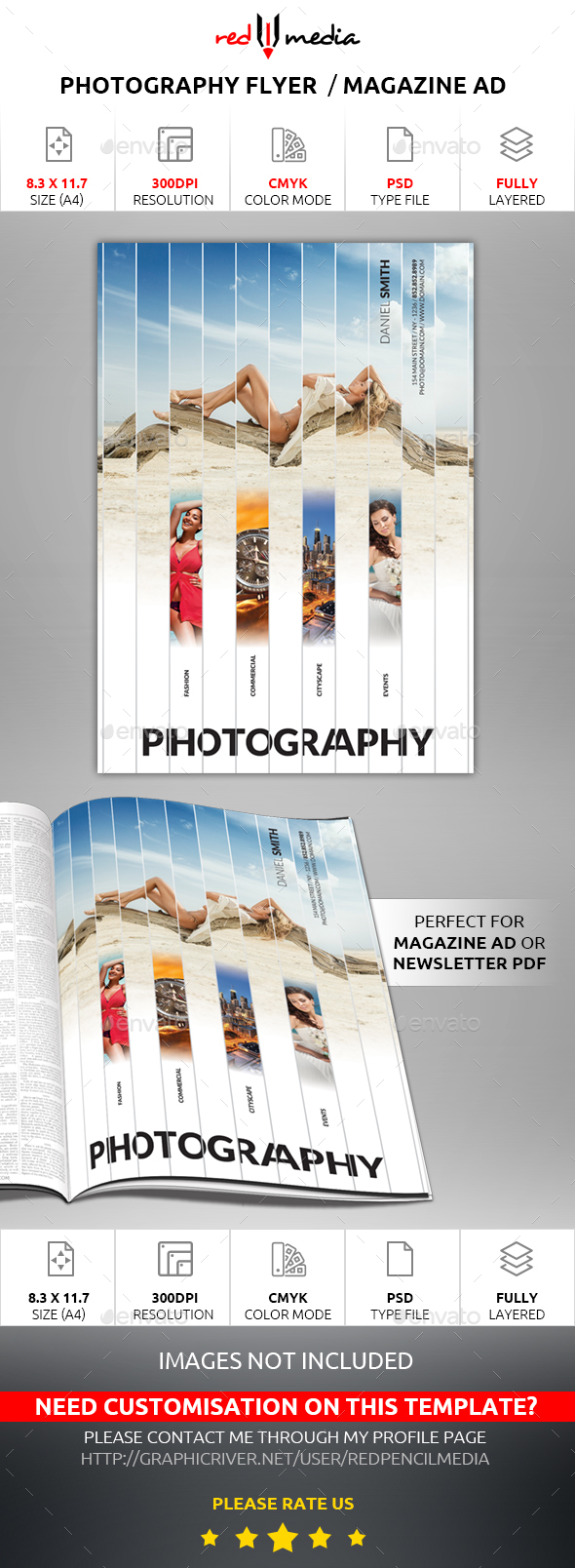 Photography Flyer / Magazine AD - Flyers Print Templates