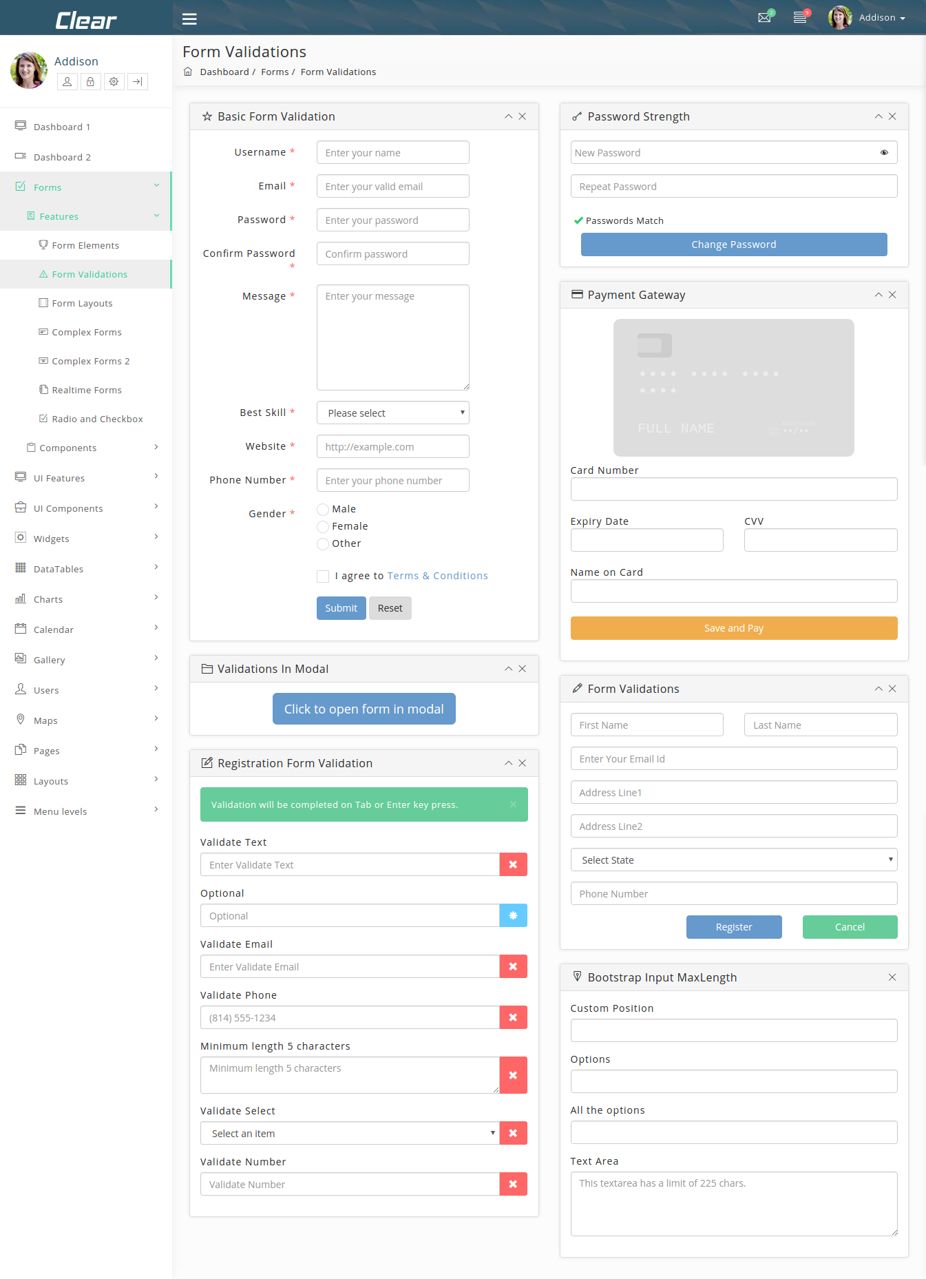 form invoice laravel VueJS by Clear Admin  Laravel  jyostna Template