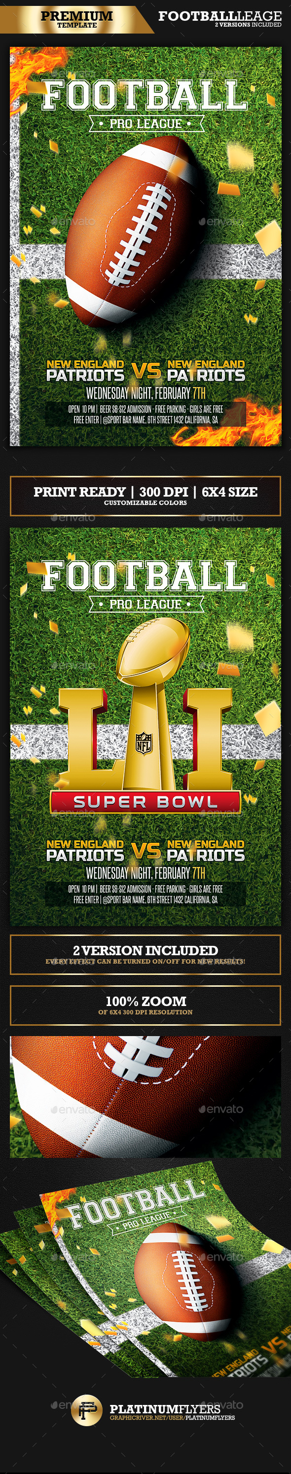 American Football Flyer / Super Bowl