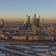 Business Center Moscow City, Aerial Winter - VideoHive Item for Sale