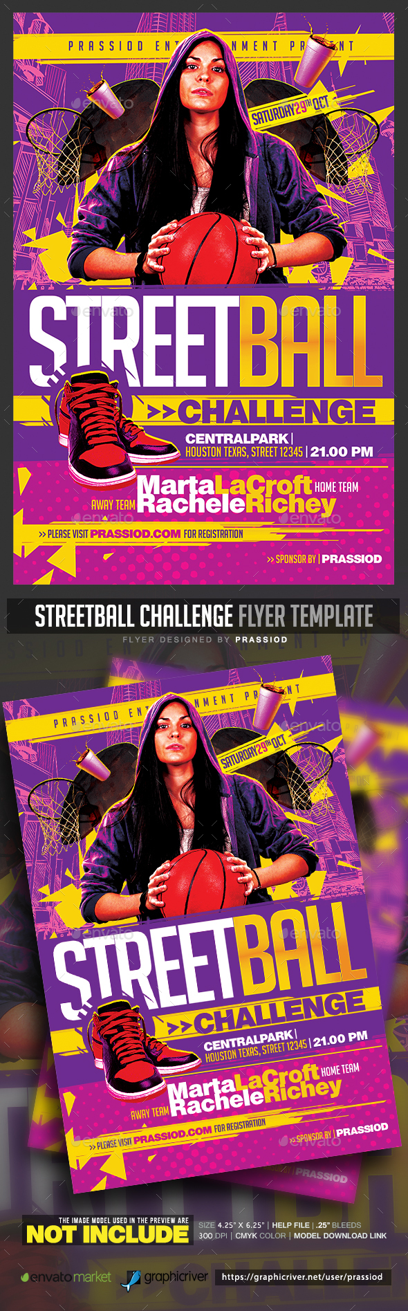 Streetball Challenge Flyer Template - Sports Events