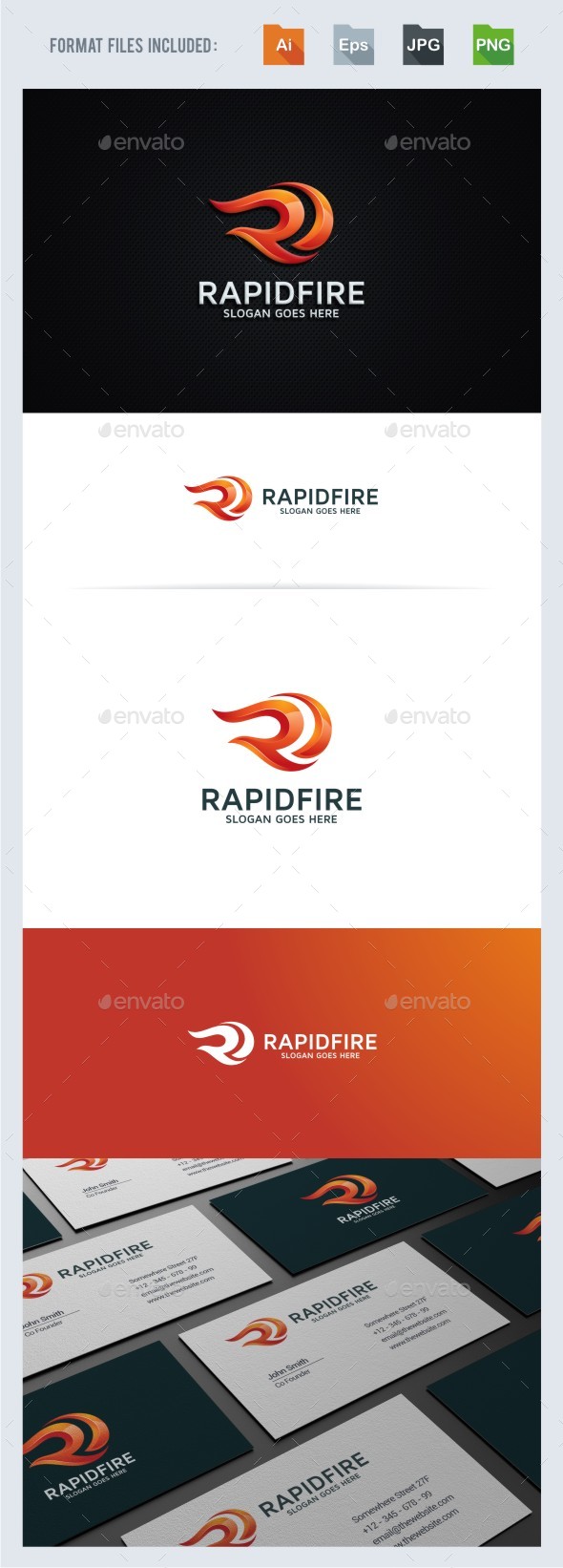 Rapid Fire - R Letter Logo Template - Letters Logo Templates
