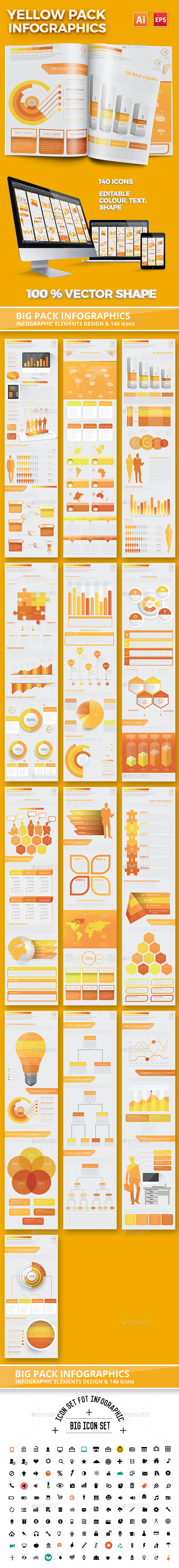 Yellow Pack Infographics - Infographics