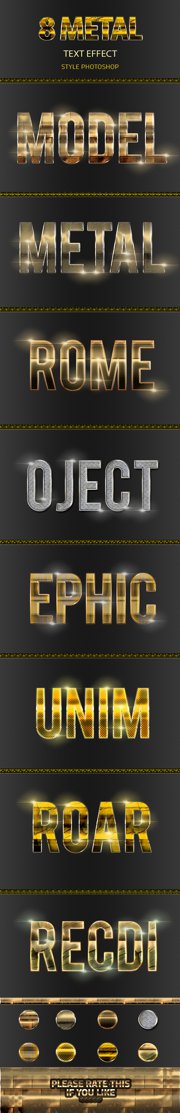 8 Metal Text Effect - Text Effects Styles