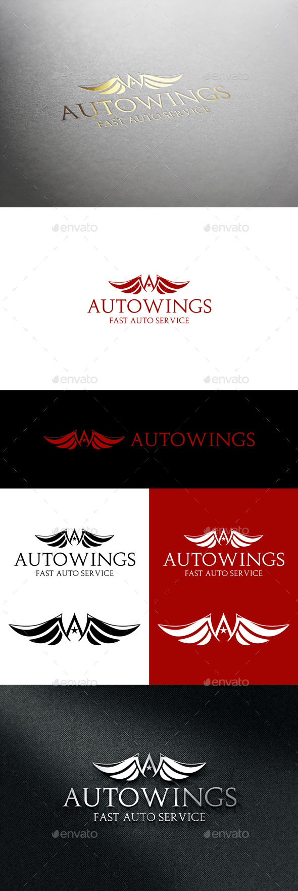 Auto Wings_v2 - Letters Logo Templates