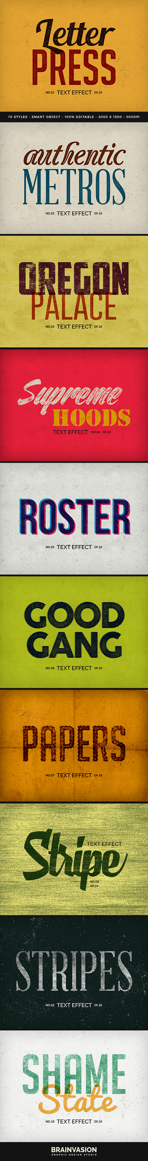 Vintage Letterpress Text Effects - Text Effects Actions
