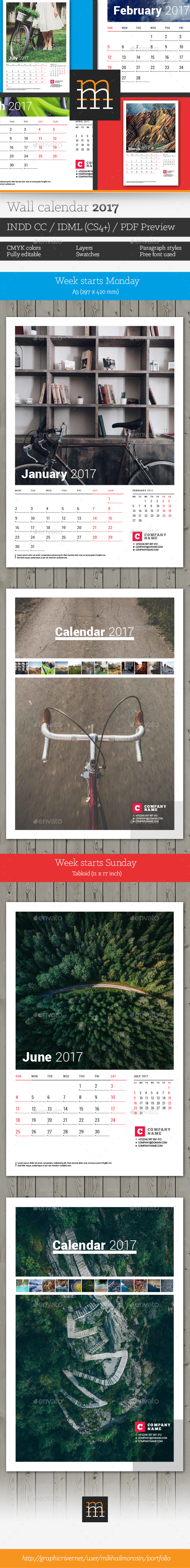 Wall Calendar 2017 - Calendars Stationery