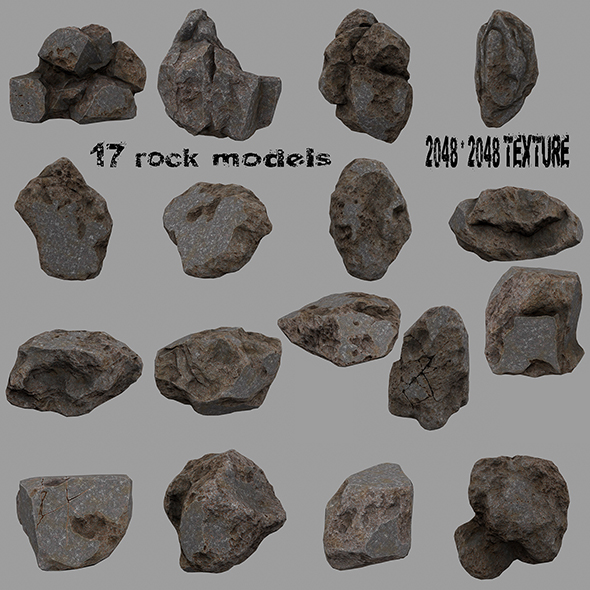 Rock_set 02 - 3Docean 19344338