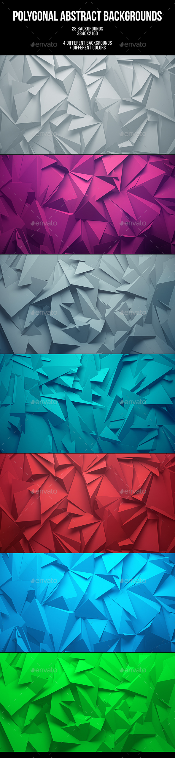 28 Polygonal Abstract Backgrounds