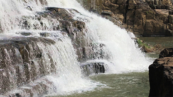 Detail of Pongour Waterfall, Vietnam